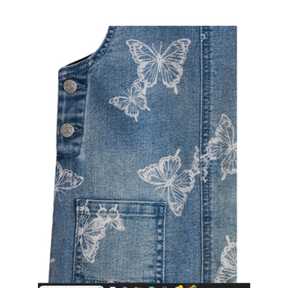 EPIC THREADS Little Girls All Over Print Denim Light Wash Skirtall Size 6X NWT - Picture 2 of 4